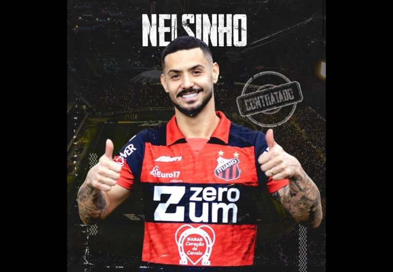 Meia Nelsinho em imagem oficial, anunciado como reforço do Ituano para 2026.