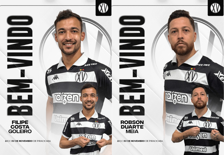 imagem da materia: XV de Piracicaba anuncia dois novos reforços para 2026