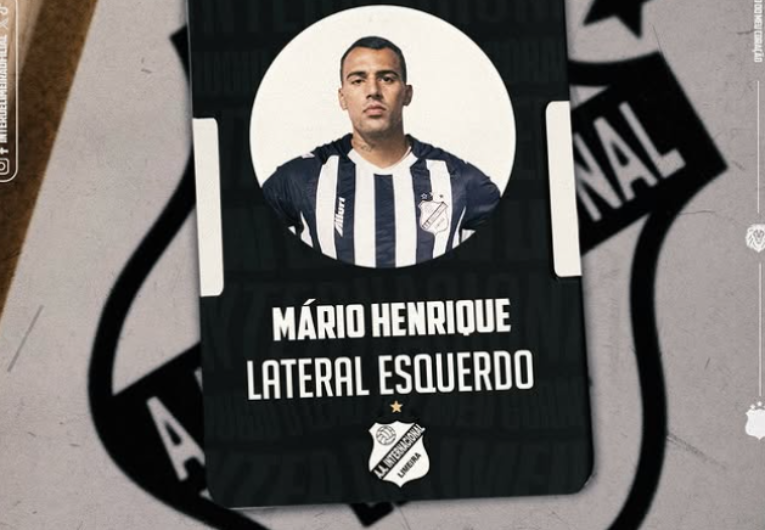 imagem da materia: Inter de Limeira anuncia Mário Henrique como novo reforço