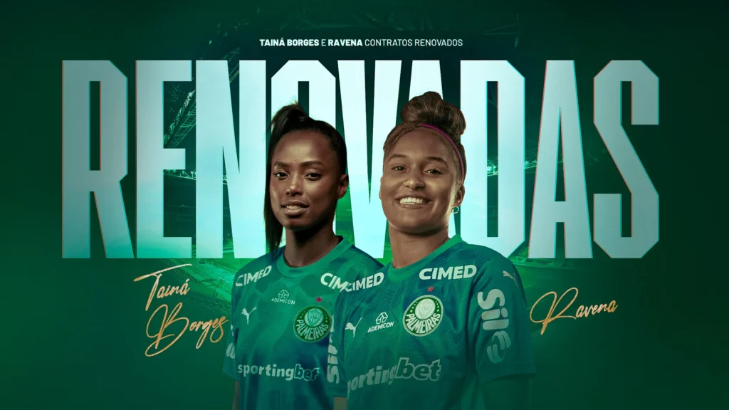 Palmeiras anuncia renovação com mais 3 jogadoras