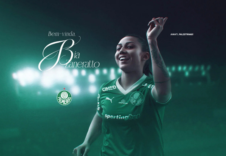 imagem da materia: Palmeiras anuncia o retorno da atacante Bia Zaneratto