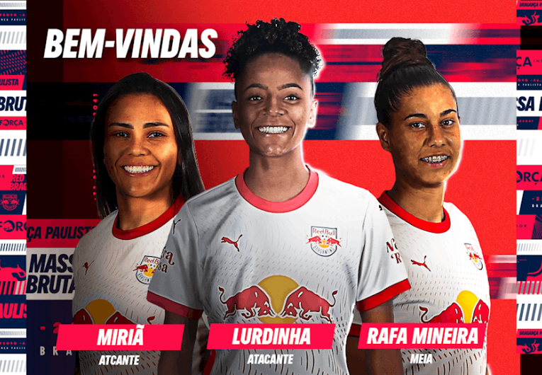 imagem da materia: Red Bull Bragantino anuncia três reforços para o feminino