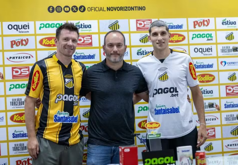 imagem da materia: Novorizontino apresenta Eduardo Brock e Matheus Bianqui