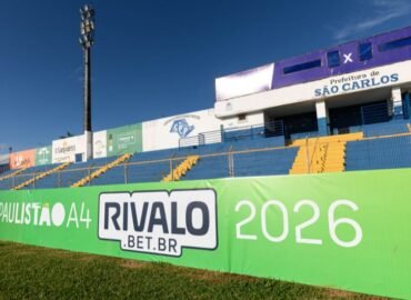 Grêmio São-Carlense e Barretos se enfrentam neste domingo, 19, às 10h (de Brasília), pela partida de volta das quartas de final do Paulistão Série A4 de 2026, no Estádio Municipal Prof. Luiz Augusto de Oliveira, em São Carlos (SP)