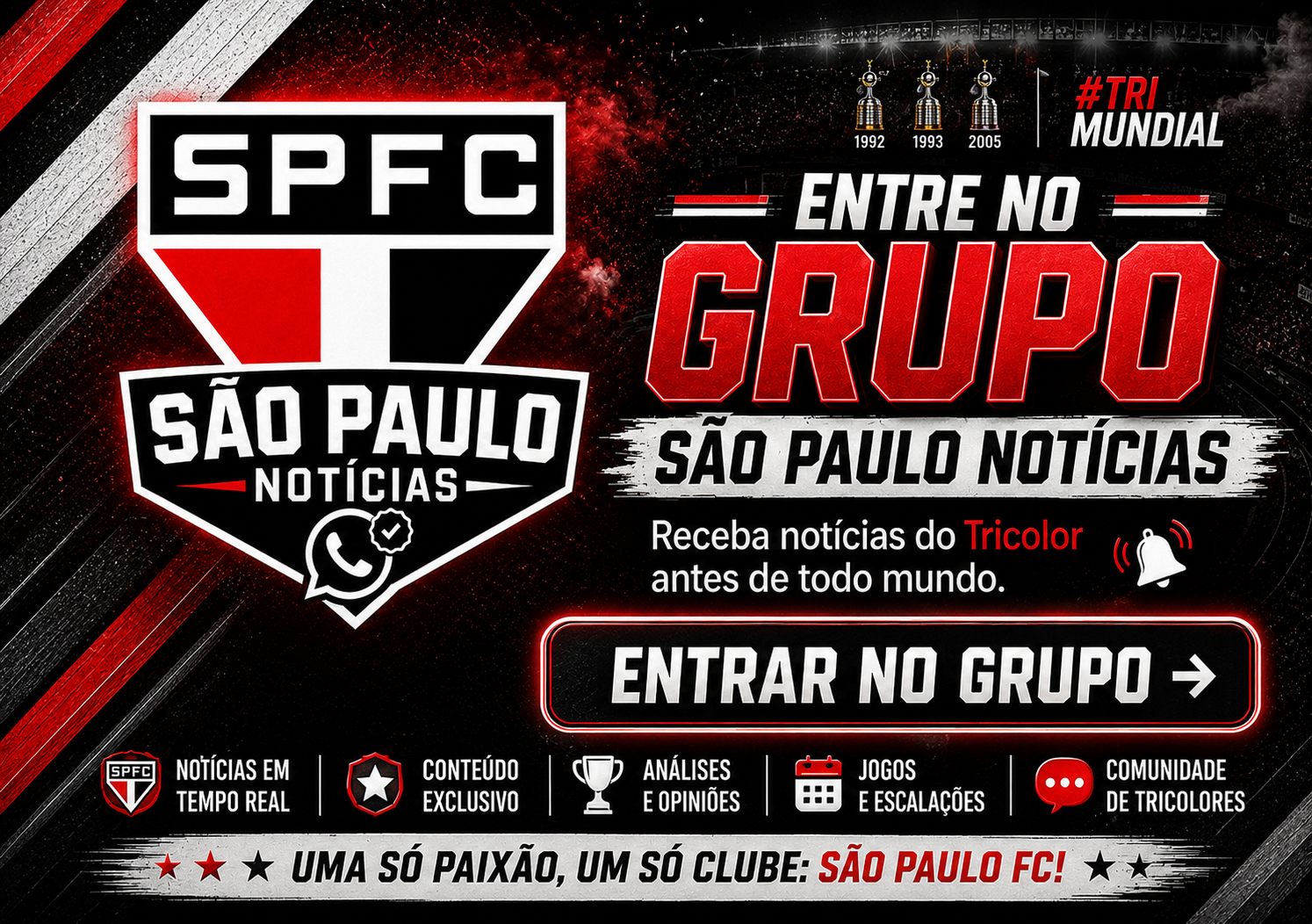 São Paulo FC Notícias - Grupo de Whats App 