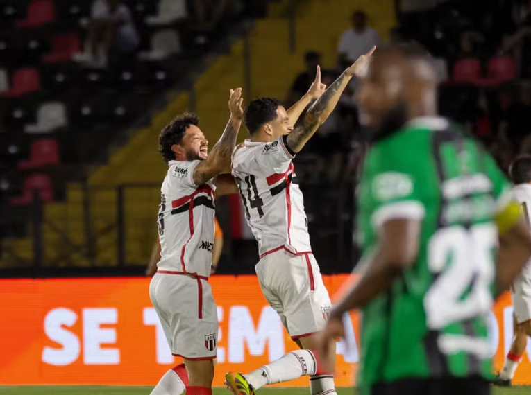 Badaró comemora gol pelo Botafogo-SP - Foto: João Victor Menezes de Souza/Agência Botafogo