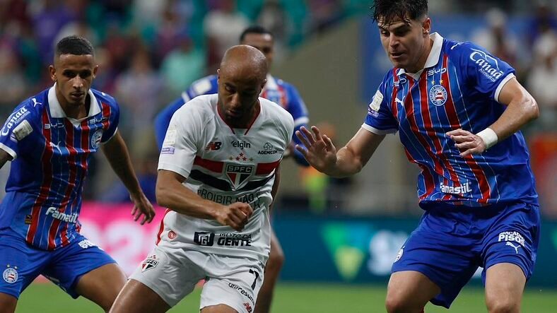 São Paulo perde para o Bahia por 3 a 2 na Fonte Nova