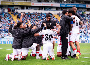 Botafogo-SP celebra gol sobre Avaí — Foto: Léo Piva/Agência Botafogo/Divulgação